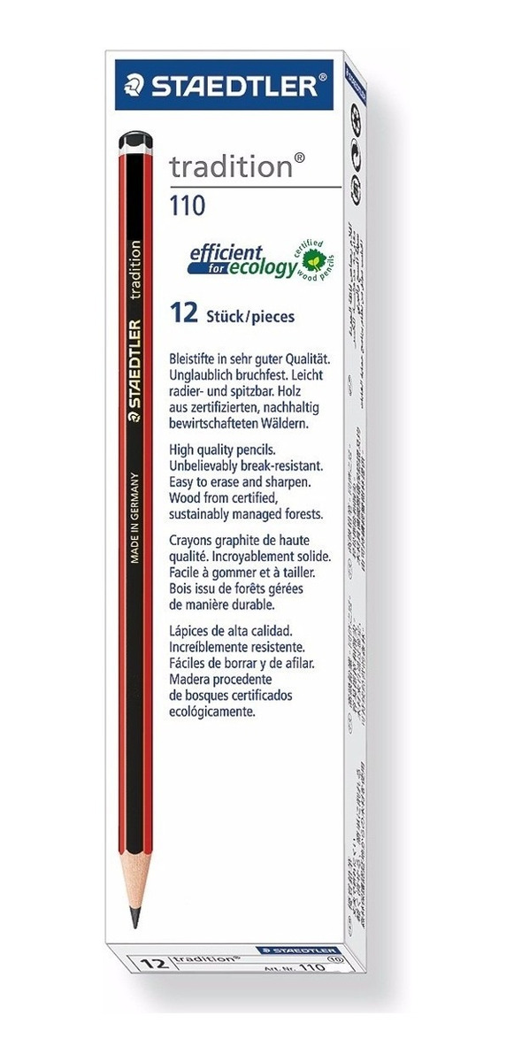 LAPICES STAEDTLER TRADITION 110 (NEGRO ROJO, 4 P.)